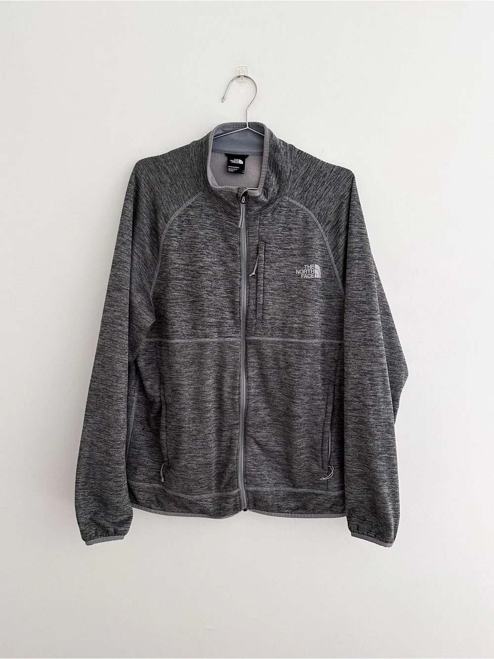 The North Face Fleece Jacket Canyonlands Full Zip Heathered Gray Men's Size L